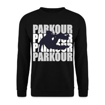 Le parkour - Sweat-shirt Unisexe - noir - Devant - Alina (178cm) & Michal (187cm)