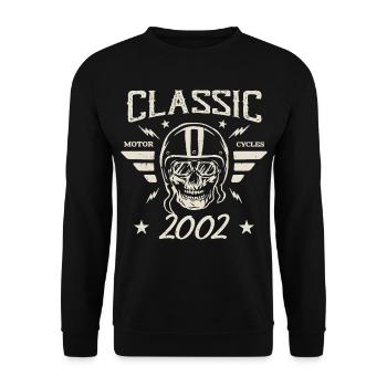 Cadeau D’anniversaire Classique Vintage Né en 2002 - Sweat-shirt Unisexe - noir - Devant - Alina (178cm) & Michal (187cm)