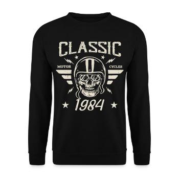 Cadeau D’anniversaire Classique Vintage Né en 1984 - Sweat-shirt Unisexe - noir - Devant - Alina (178cm) & Michal (187cm)