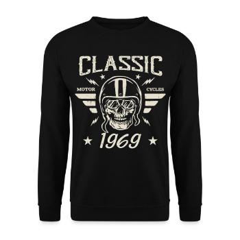 Cadeau D’anniversaire Classique Vintage Né en 1969 - Sweat-shirt Unisexe - noir - Devant - Alina (178cm) & Michal (187cm)