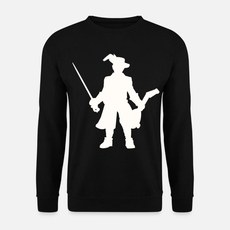 Fantasy Rollenspiel - Barden Silhouetten Design - Unisex Pullover - Schwarz