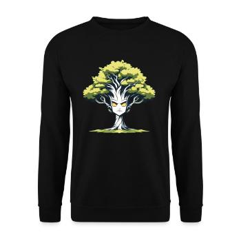 Cool Tree God - Unisex Sweatshirt - black - Front - Alina (178cm) & Michal (187cm)