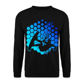 Kiten Kitesurfen Kitesurfing Kite Kitesurf - Unisex Sweatshirt - black - Front - Alina (178cm) & Michal (187cm)