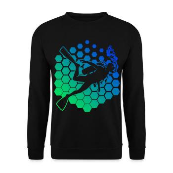 Men's Diving Scuba Diving Women's Free Dive - Unisex Sweatshirt - black - Front - Alina (178cm) & Michal (187cm)