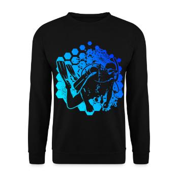 Scuba Diver Diver Scuba Tauchen Diving - Unisex Pullover - Schwarz - Vorne - Alina (178cm) & Michal (187cm)