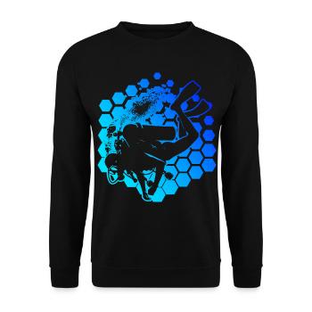 Diver Scuba Diver Diving Scuba Tauchen - Unisex Pullover - Schwarz - Vorne - Alina (178cm) & Michal (187cm)