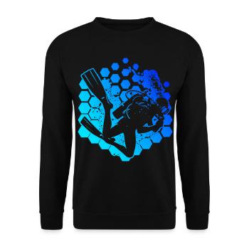 Men's Women's Diver Diving Diving Diver - Unisex Sweatshirt - black - Front - Alina (178cm) & Michal (187cm)