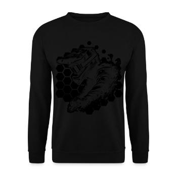 Radfahrer Mountainbike Radfahren Mountainbiker - Unisex Pullover - Schwarz - Vorne - Alina (178cm) & Michal (187cm)