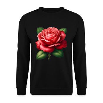 rosa - Unisex Sweatshirt - black - Front - Alina (178cm) & Michal (187cm)