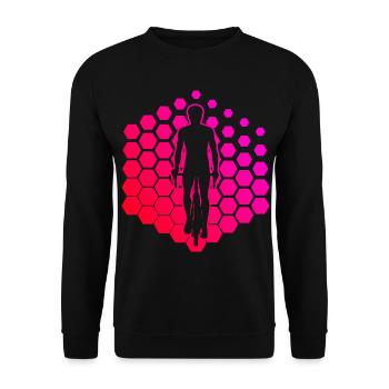 Herren Mtb Radfahren Velo Bike Damen Fahrrad - Unisex Pullover - Schwarz - Vorne - Alina (178cm) & Michal (187cm)