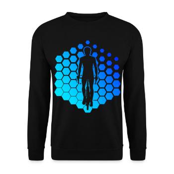 Femmes Vélo Vélo VTT Vélo Vélo Cyclisme - Sweat-shirt Unisexe - noir - Devant - Alina (178cm) & Michal (187cm)
