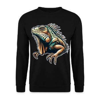 Leguan - Unisex Pullover - Schwarz - Vorne - Alina (178cm) & Michal (187cm)