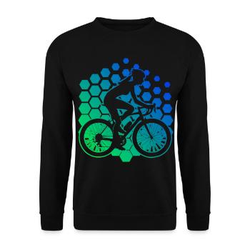 Mtb Radfahren Radeln Herren Mountainbike - Unisex Pullover - Schwarz - Vorne - Alina (178cm) & Michal (187cm)
