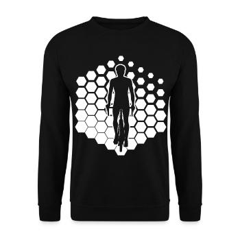 Vélo Vélo Cyclisme Vélo Cyclisme Cyclisme - Sweat-shirt Unisexe - noir - Devant - Alina (178cm) & Michal (187cm)