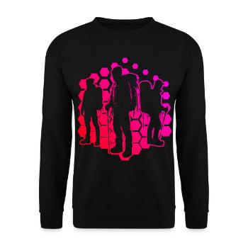 Escalade Bloc Kletterer Grimpeur Bloc - Sweat-shirt Unisexe - noir - Devant - Alina (178cm) & Michal (187cm)