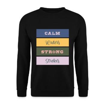 Eaux calmes, coups puissants - Sweat-shirt Unisexe - noir - Devant - Alina (178cm) & Michal (187cm)