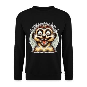 Meerkat - Unisex Sweatshirt - black - Front - Alina (178cm) & Michal (187cm)