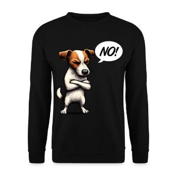 No Jack Russel terrier Jack russel liebhaber - Unisex Pullover - Schwarz - Vorne - Alina (178cm) & Michal (187cm)