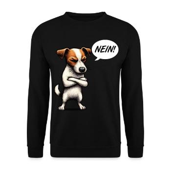 Nein Jack Russel terrier Jack russel liebhaber - Unisex Pullover - Schwarz - Vorne - Alina (178cm) & Michal (187cm)