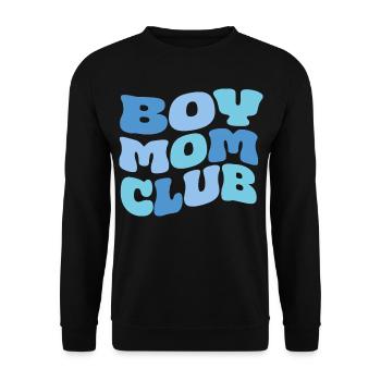 Boy Mom Club - Unisex Sweatshirt - black - Front - Alina (178cm) & Michal (187cm)