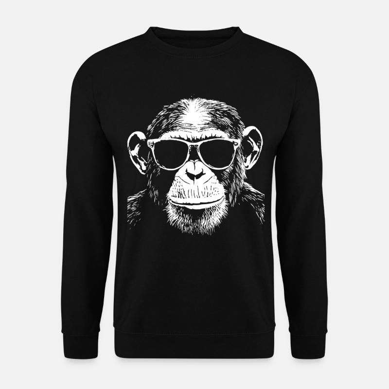 Cool Chimpanzee Sunglasses Summer - Unisex Sweatshirt - black