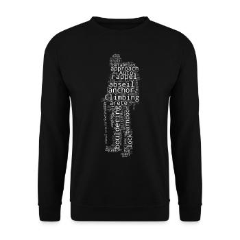 Boulder Bouldering Climber Climber Climbing - Unisex Sweatshirt - black - Front - Alina (178cm) & Michal (187cm)
