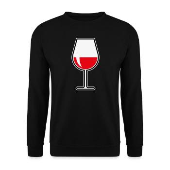 XRot Und Gut (Bauchig / 3) - Unisex Pullover - Schwarz - Vorne - Alina (178cm) & Michal (187cm)