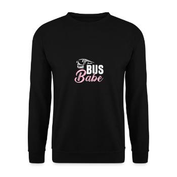 Bus driver Bus drivers Gift - Unisex Sweatshirt - black - Front - Alina (178cm) & Michal (187cm)