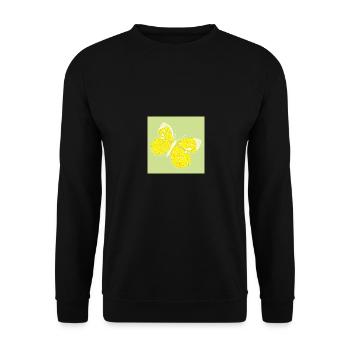 Schmetterling - Unisex Pullover - Schwarz - Vorne - Alina (178cm) & Michal (187cm)
