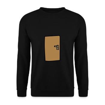 Door color adaptable - Unisex Sweatshirt - black - Front - Alina (178cm) & Michal (187cm)