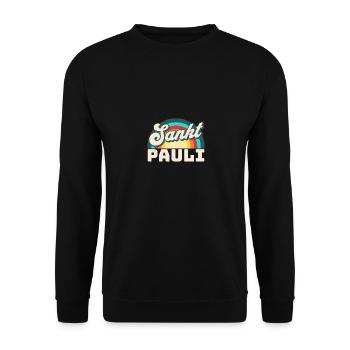 Sankt Pauli St.Pauli Hamburg Paulian Hamburger - Unisex Sweatshirt - black - Front - Alina (178cm) & Michal (187cm)