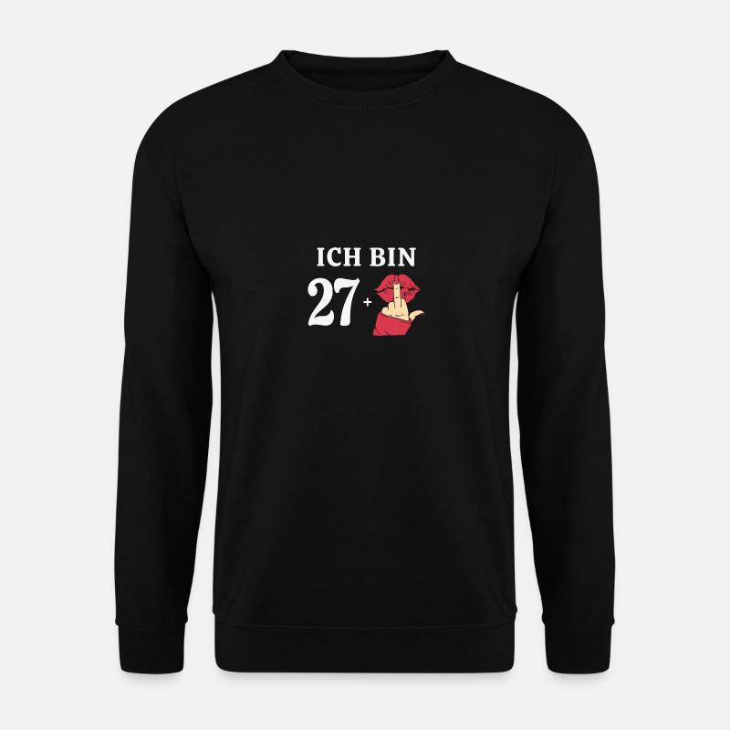 28 Jahre Geburtstag Sprüche Frauen Geschenk Idee - Unisex Pullover - Schwarz