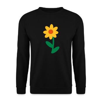 Blume - Unisex Pullover - Schwarz - Vorne - Alina (178cm) & Michal (187cm)