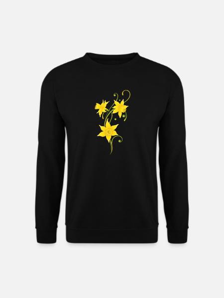 Narzisse Osterglocken Ostern - Unisex Pullover - Schwarz
