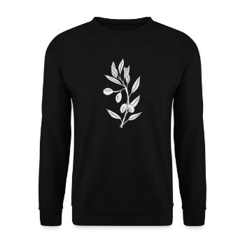 olive grey - Unisex Sweatshirt - black - Front - Alina (178cm) & Michal (187cm)