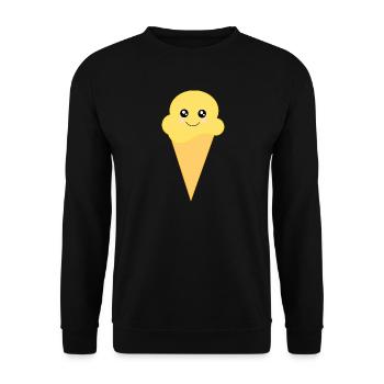 Kawaii Eis Kawaii Vanille Kawaii Eiscreme - Unisex Pullover - Schwarz - Vorne - Alina (178cm) & Michal (187cm)
