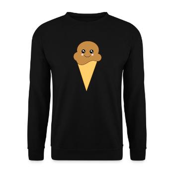 Kawaii Eis Kawaii Schokolade Kawaii Eiscreme - Unisex Pullover - Schwarz - Vorne - Alina (178cm) & Michal (187cm)