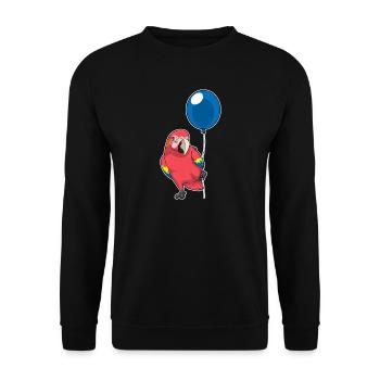 Ballon perroquet - Sweat-shirt Unisexe - noir - Devant - Alina (178cm) & Michal (187cm)