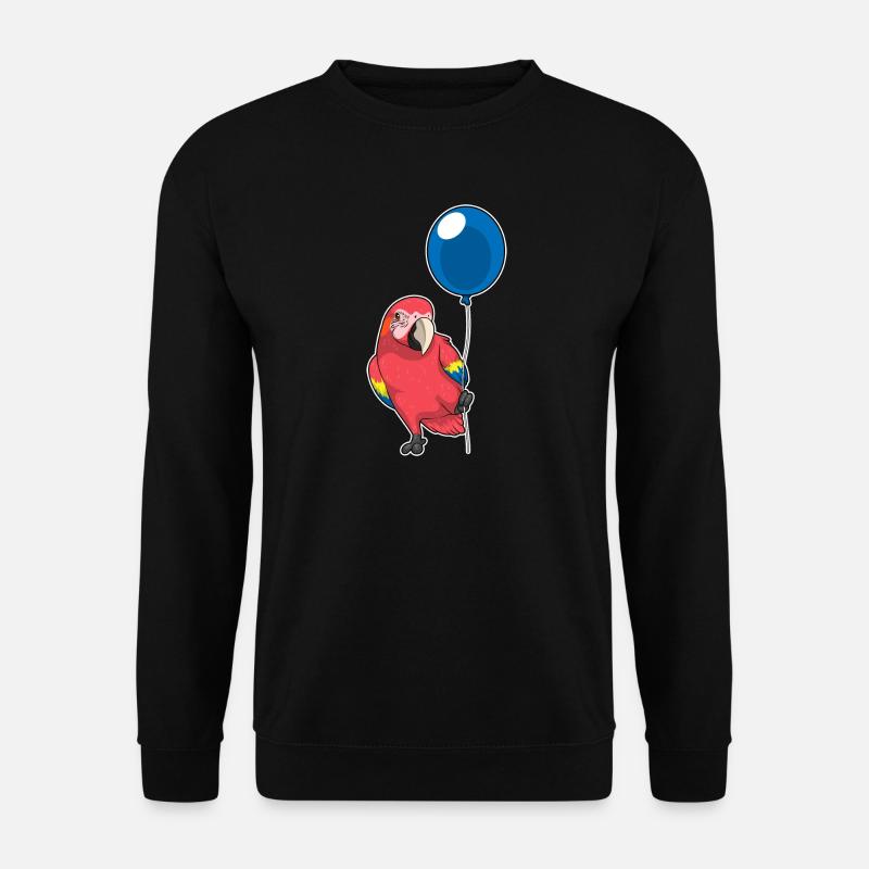 Papagei Luftballon - Unisex Pullover - Schwarz