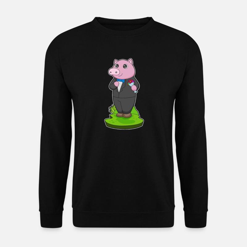 Pig Groom Jacket Mariage - Sweat-shirt Unisexe - noir