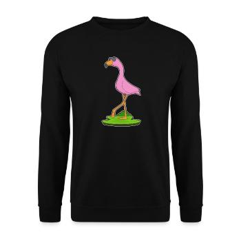 Flamingo Sonnenbrille - Unisex Pullover - Schwarz - Vorne - Alina (178cm) & Michal (187cm)