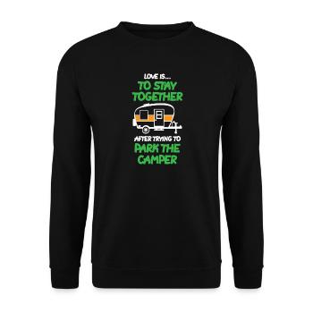 Le camping-car - Sweat-shirt Unisexe - noir - Devant - Alina (178cm) & Michal (187cm)