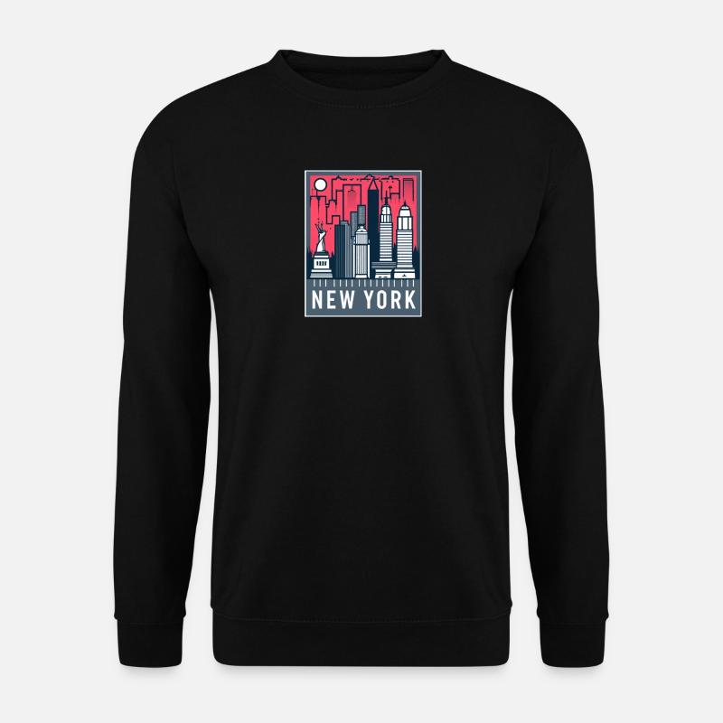 New Yorker Skyline Pop Art - Unisex Pullover - Schwarz