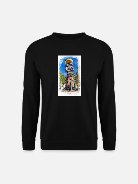 Kunterbunter Turm beim Kuchlbauer - Unisex Pullover - Schwarz