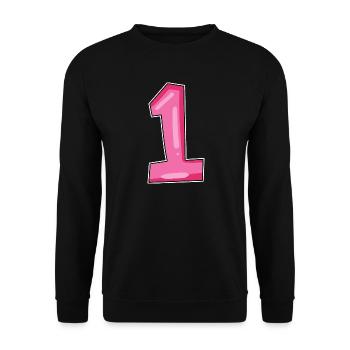 1 - Unisex Sweatshirt - black - Front - Alina (178cm) & Michal (187cm)