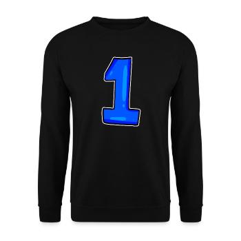 1 bleu - Sweat-shirt Unisexe - noir - Devant - Alina (178cm) & Michal (187cm)