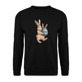 Oreilles de lapin de Pâques de lapin - Sweat-shirt Unisexe - noir - Devant - Alina (178cm) & Michal (187cm)