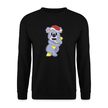 Chapeau de Père Noël Koala - Sweat-shirt Unisexe - noir - Devant - Alina (178cm) & Michal (187cm)