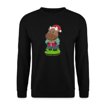 Forfait Noël Taureau - Sweat-shirt Unisexe - noir - Devant - Alina (178cm) & Michal (187cm)