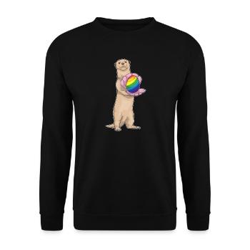 Otter Easter Rainbow - Unisex Sweatshirt - black - Front - Alina (178cm) & Michal (187cm)
